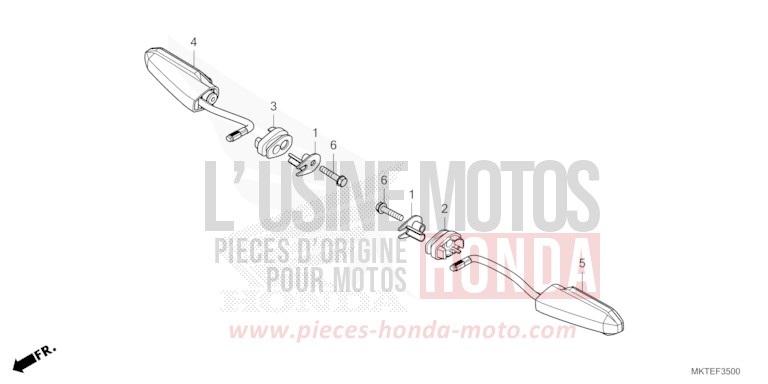 REAR WINKER for X-ADV 750 GRAPHITE BLACK (NHB01) from 2025